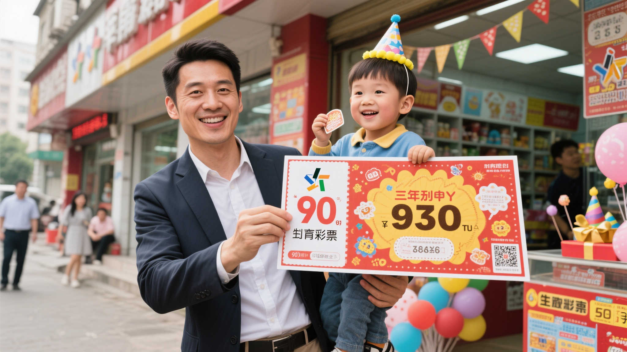 90后奶爸儿子生日当天试手气 刮刮卡中百万大奖